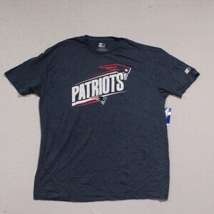 Starter Men Blue Tee Shirt New England Patriots Size XXL